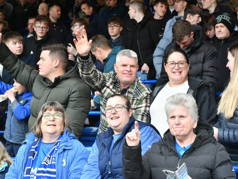 Fans watch on as Peterborough United are beaten by Portsmouth.