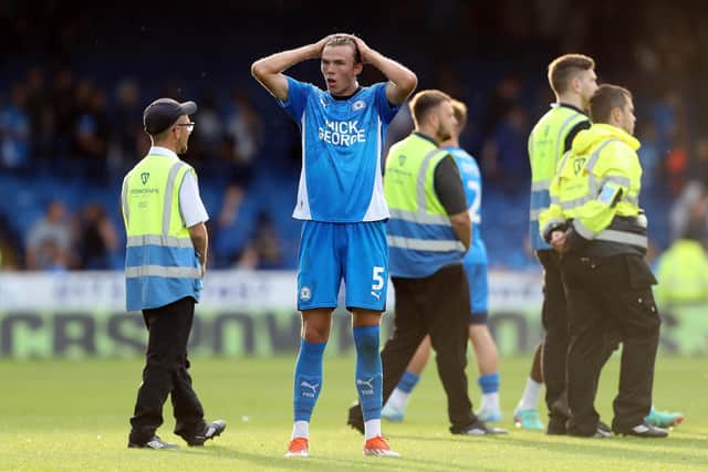 Oscar Wallin of Posh after defeat at home to Huddersfield is confirmed. Photo Joe Dent/theposh.com.