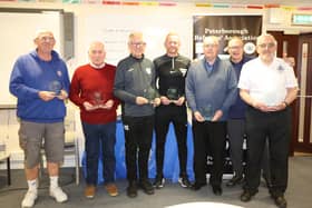 The local referees who received long-service awards.