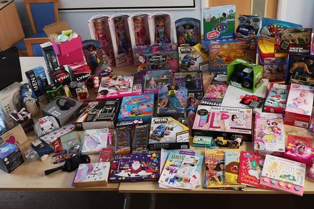 Some of the donations received at last year's gift appeal