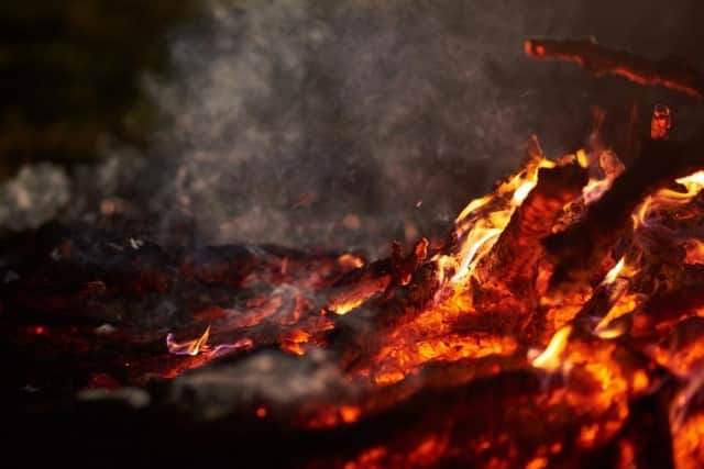 Hot ashes from log burners and open fires need to be carefully disposed off. Image for illustration only.