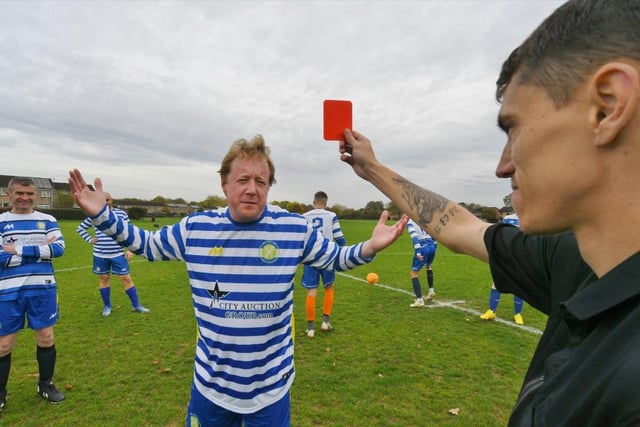 Paul Bristow gets a red card.