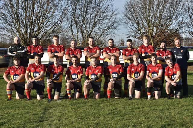 The Peterborough RUFC Centurions before a game earlier this season. Photo David Lowndes.