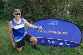 Peter pictured at an earlier park run in Ferry Meadows.