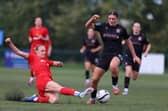 Crista Ganado in action for Posh Women. Photo Darren Wiles