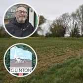 New plans have been drawn up to build up to 250 homes on countryside land on the edge of Glinton village near Peterborough. Ward councillor Peter Hiller, inset, says villagers should make their views known to Peterborough City Council