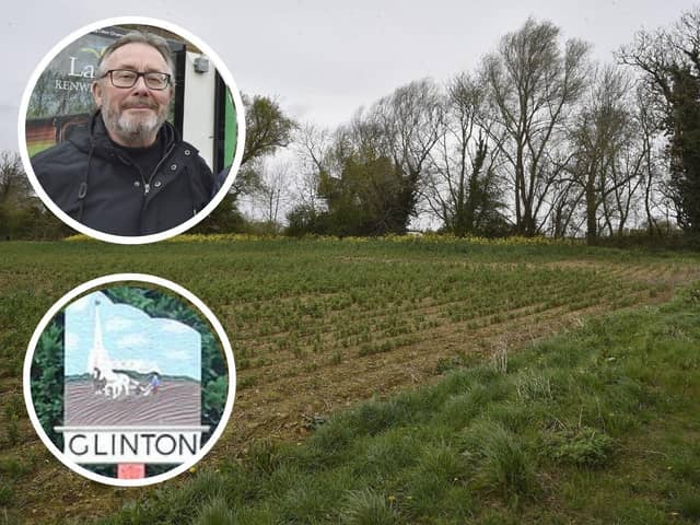 New plans have been drawn up to build up to 250 homes on countryside land on the edge of Glinton village near Peterborough. Ward councillor Peter Hiller, inset, says villagers should make their views known to Peterborough City Council