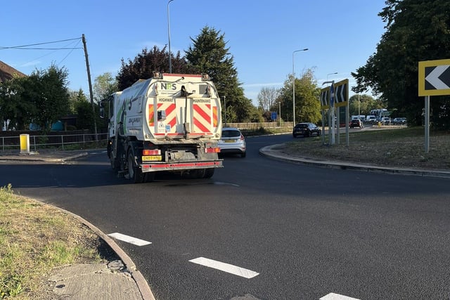 This broken down road sweeper caused long delays this week while awaiting recovery on a roundabout.