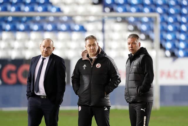 From the left Kieran Scarff, Scott Lindsey and Darren Ferguson. Photo: Joe Dent/theposh.com.