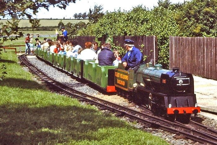 A 1988 image showing “Henry”, the much-loved steam engine at work on Ferry Meadows Railway.