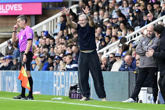 Robbie Savage on the touchline at Posh. Photo David Lowndes.
