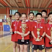 Archway Table Tennis Club youngsters in France.