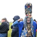 Thousands of Pompey FC fans flocked to Southsea Common to celebrate the team's League One title and promotion. Pictured: John Pompey Westwood Picture Credit: Keith Woodland