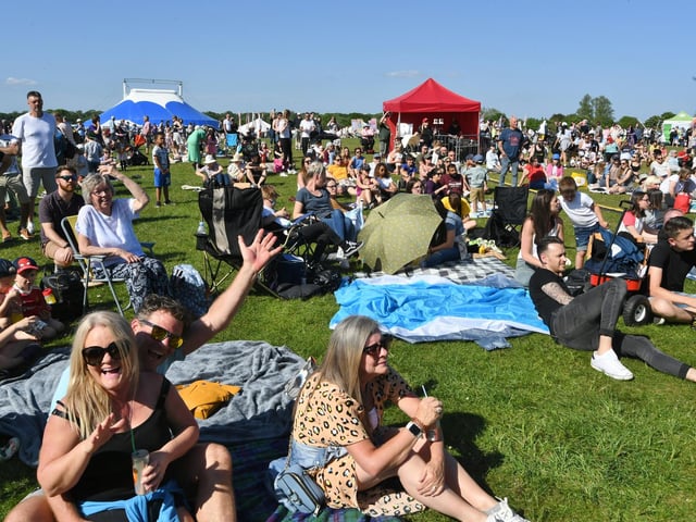Crowds at Ferry Meadows.
