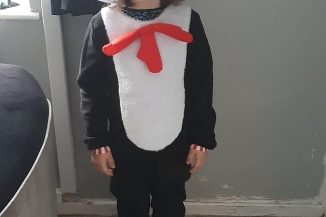Faith, aged 6, as the Cat in the Hat - brilliant!