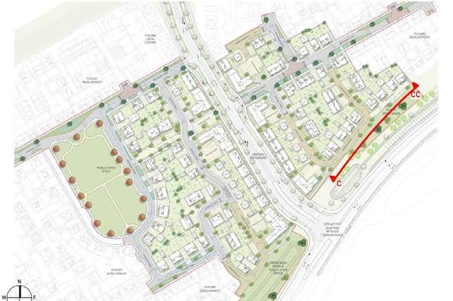 The layout plan of the new development at Great Haddon.