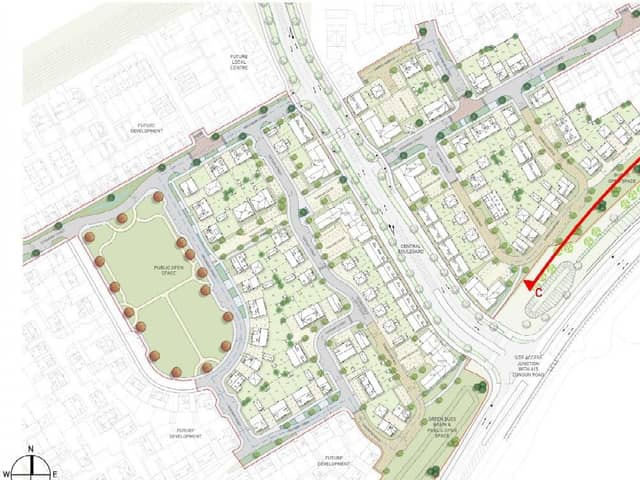 The layout plan of the new development at Great Haddon.