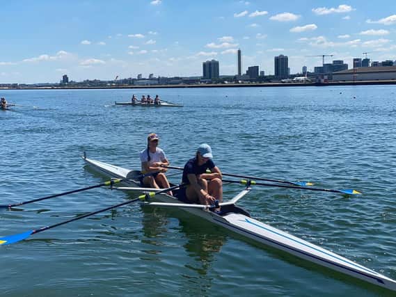Peterborough scullers Harriet Drake-Lee and Ellie Cooke have qualified to race at the Home International Rowing regatta.