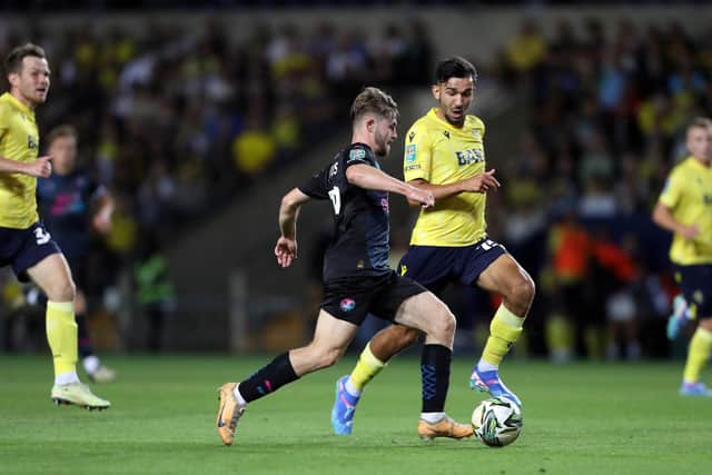 Cian Hayes in action for Posh at Oxford United. Photo Joe Dent/theposh.com