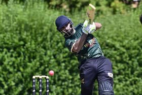 Big hitting Zeeshan Manzoor in action. Photo David Lowndes.