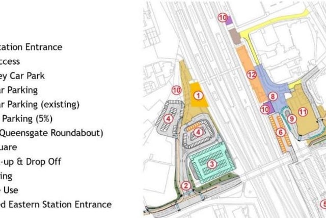 The key components of the proposed transformation of Peterborough's Station Quarter regeneration.