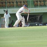 Nick Andrews batting for England in the West Indies on a previous tour.