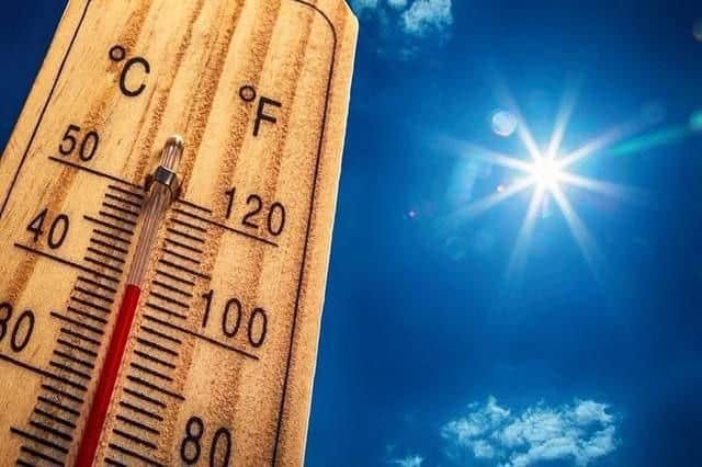 The hot weather warning is in place from Sunday until Tuesday