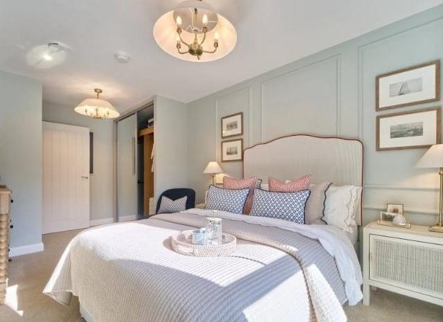 A representation of a bedroom at the development.