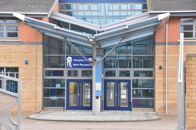 Hampton College is ranked 12th in Peterborough with a Progress 8 score of -0.35 - described as 'below average'
