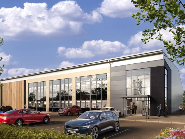 This image shows one of the three employment units at The Boulevard in Hampton, Peterborough
