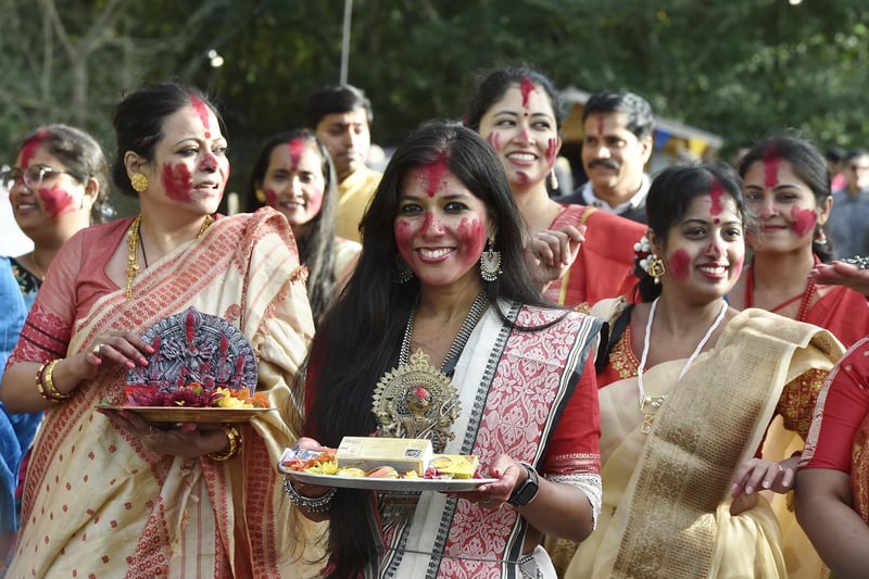 Durga Puja Autumn Festival Immersion Procession at Ferry Meadows