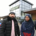 Donald MacLarty from the Peterborough Asylum and Refugee Community Association (PARCA) has launched an employment scheme which helps refugees like Faisal Mokhammad Aiup (L) and Moneera Taher find work with local businesses.