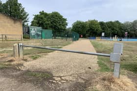 A new barrier in place at Bretton Park.