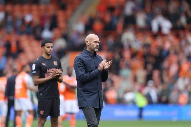 Posh boss Luke Williams after the defeat at Blackpool. Photo Joe Dent/theposh.com.
