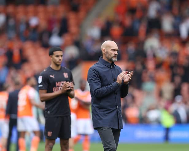 Posh boss Luke Williams after the defeat at Blackpool. Photo Joe Dent/theposh.com.