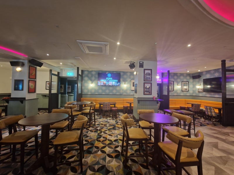 Inside the new pub.