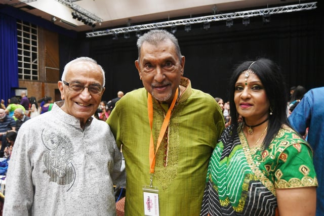 Ramnik Mashru with president Kishor Ladwa and his wife Hasu