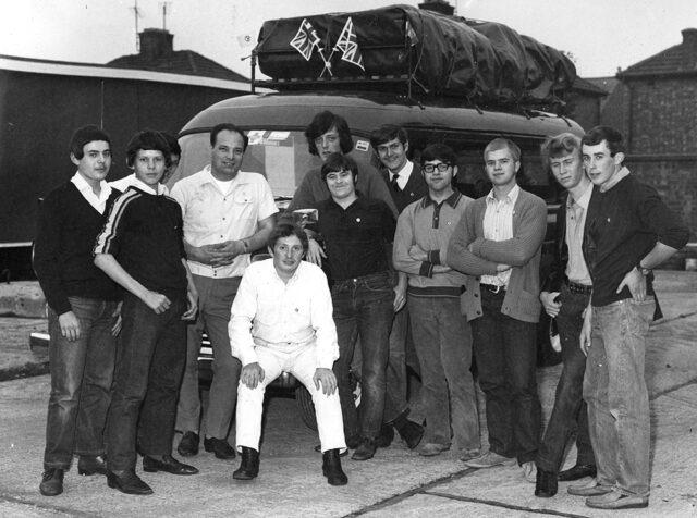 Members of the Central Youth Club on Lincoln Road, about to set off on a trip to Spain on 21st August, 1970.