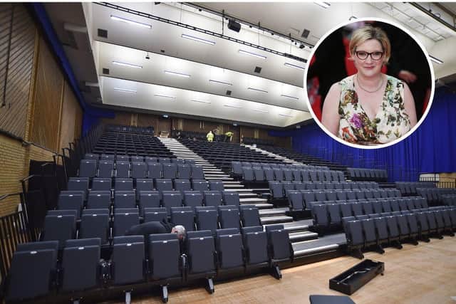 Work to fit the new seats is being completed in time for Sarah Millican to perform this weekend