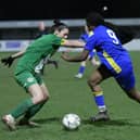 Action from a Spalding United ladies (in blue) game. Photo Keira Thurston Photography