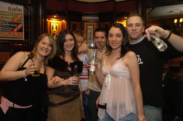 Seeing in the new year at The College Arms in Peterborough in 2004