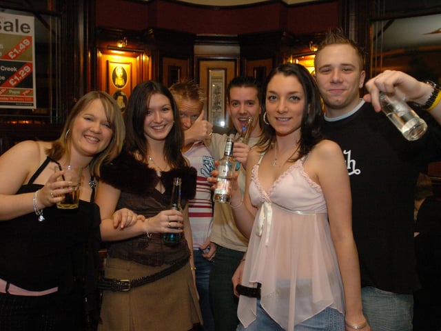 Seeing in the new year at The College Arms in Peterborough in 2004