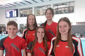 The Deepings squad which competed at Derventio (l-r) Jacob Briers, Mieke McDonald, Millie Herrick, Kendra Greenwood-Covell, Eloise Walker. Not pictured, James Cash.