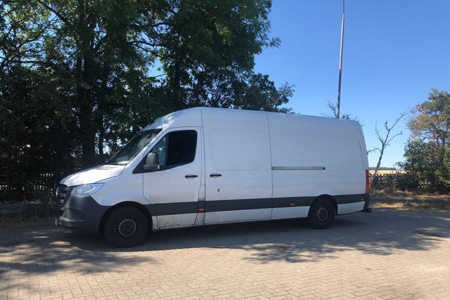 This van was taken to Sawtry weighbridge for checks. The vehicle was cleared but the driver was arrested as he was shown as wanted.