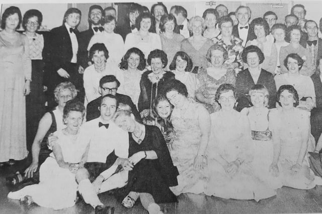 Victoria Hospital staff members and guests at their annual dance which was held in the Crown Hotel, Thornton