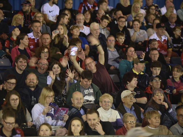 Fans in the stand.