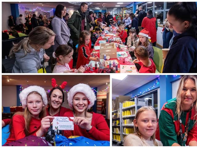 Amazon staff, their children and families attended a Christmas event Amazon's fulfilment centre in Kingston Park, Peterborough, where they were given the opportunity to wrap a gift for a child harmed by crime.