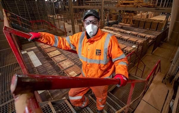 Manufacturing at brick maker Forterra in Whittlesey, Peterborough, where jobs are at risk