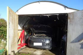 The stolen Range Rover found in Braintree.