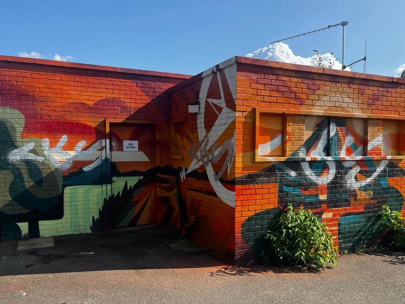 The vandalised block on the Embankment.
